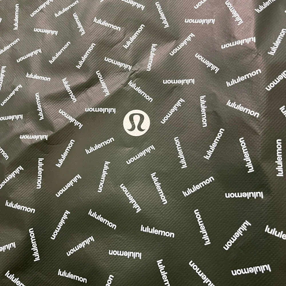 lululemon athletica Olive Green Logo Print Tote